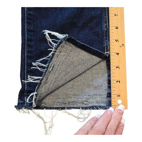 Gap Womens Jeans Size 10R Blue Sky High Vintage Slim Raw Hem Ankle Distressed - Picture 9 of 12